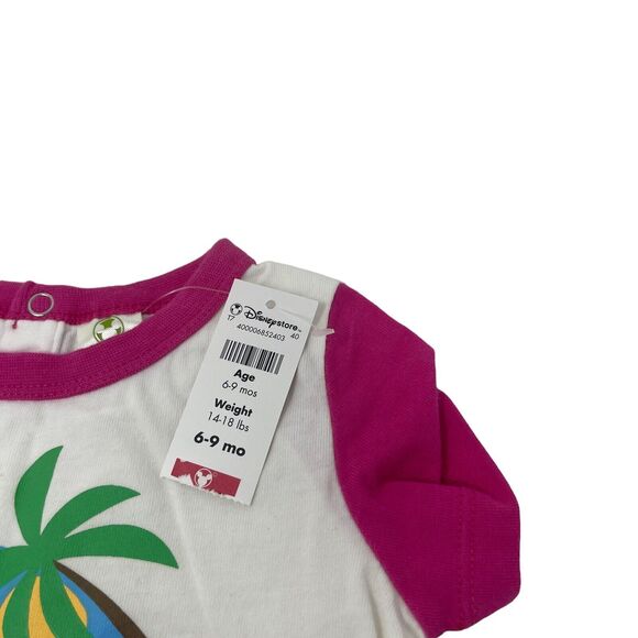 Disney White Pink Dumbo Short Sleeve Shirt NWT Baby Girl 6-9 Months - Picture 2 of 6